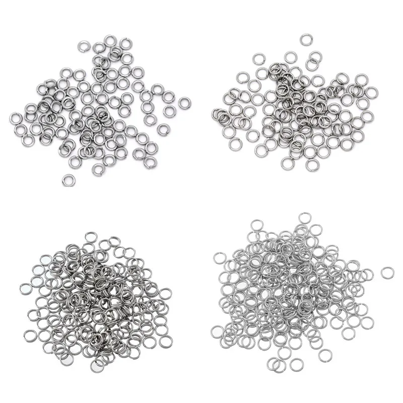 50-500pcs/Lot /4/5/6/7/8/10mm Stainless Steel DIY Jewelry Findings Open Circle Loops Jump Rings For Making Accessories | Украшения и