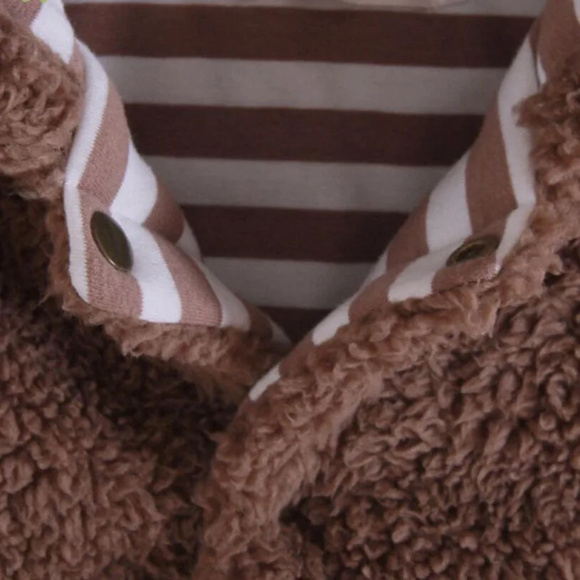 1 шт. боди для маленьких мальчиков с коричневым медведем мягкая толстая одежда