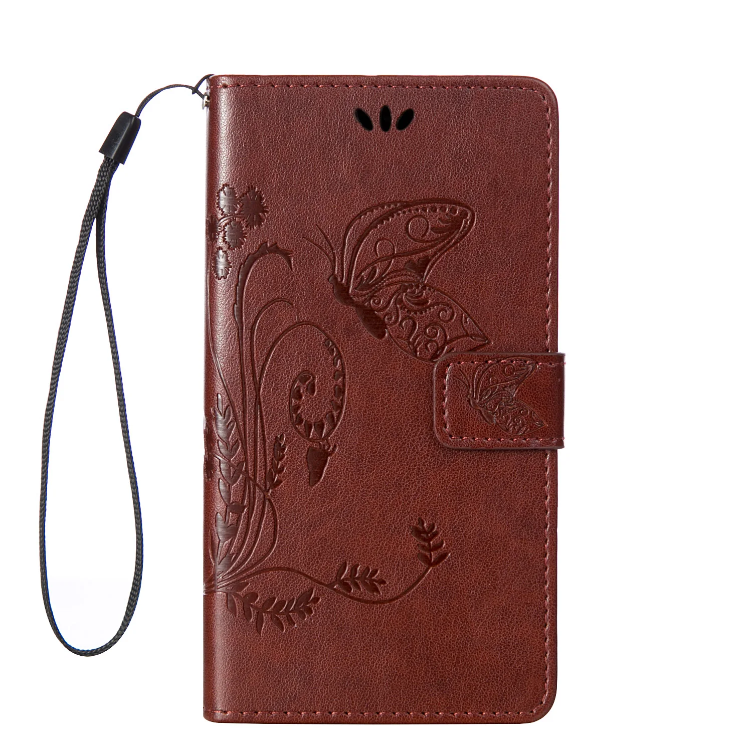 Brown Coque для samsung Galaxy A5 A500 A500FU Чехол кожаный телефонный чехол с SM-A500 SM-A500F SM-A500H SM-A500FU бабочка флип-чехол - Цвет: Brown