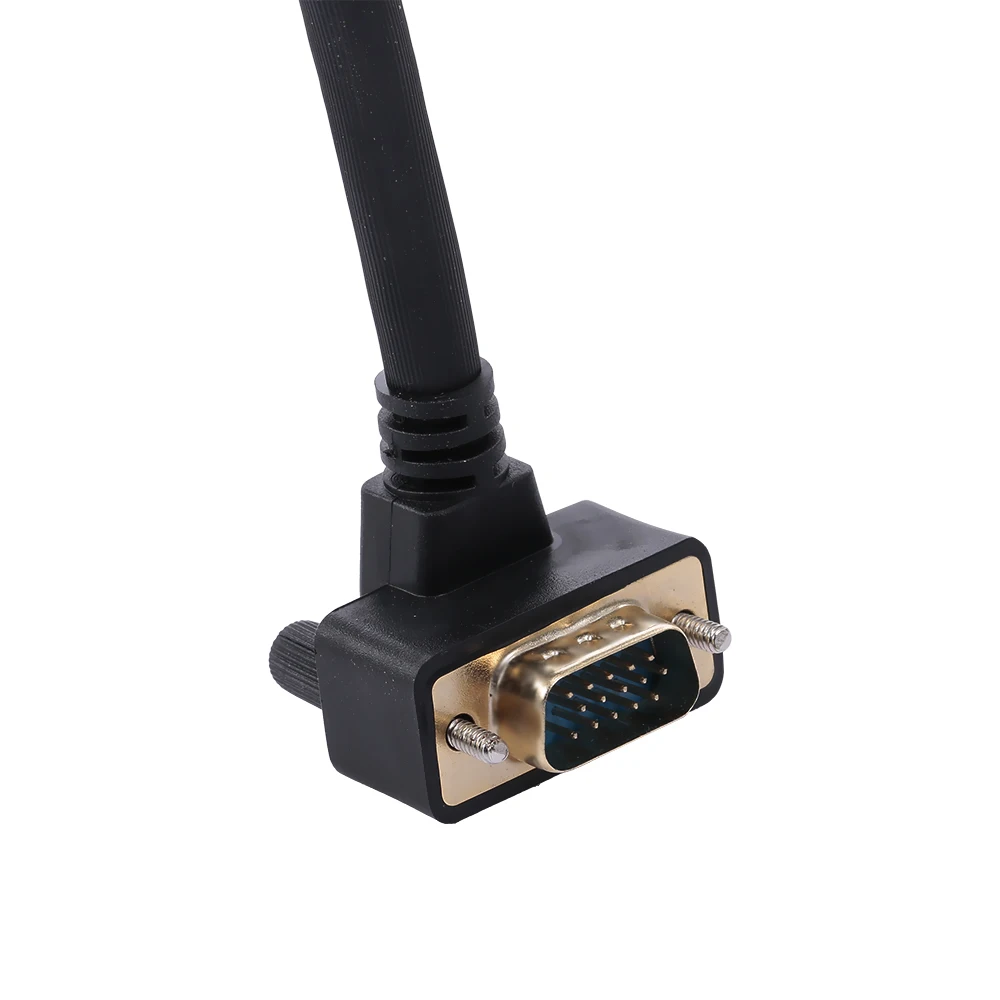 Кабель для видеопроектора VGA 3 + 9 кабель монитора проектора 15pin штырь Угловой 90