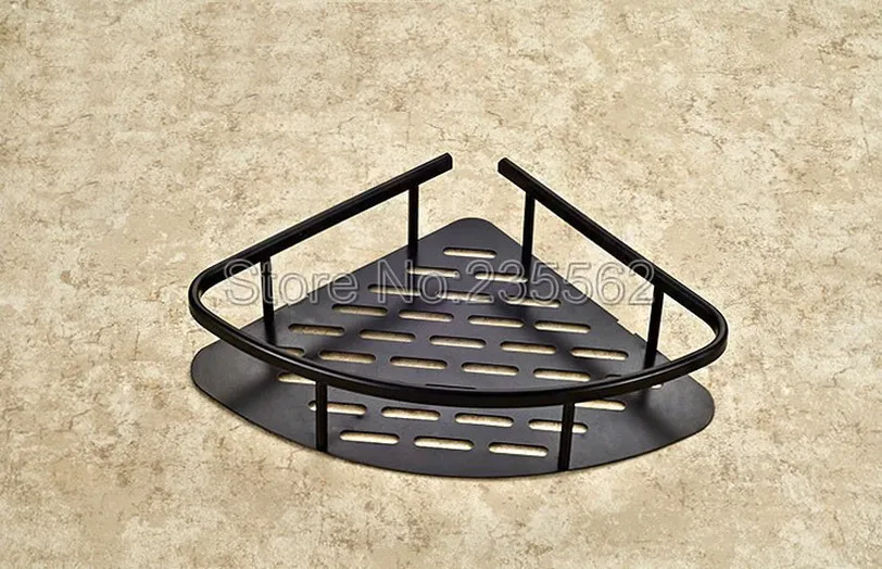 Корзина для душа lba529 черная латунная настенная корзина ванной комнаты с маслом