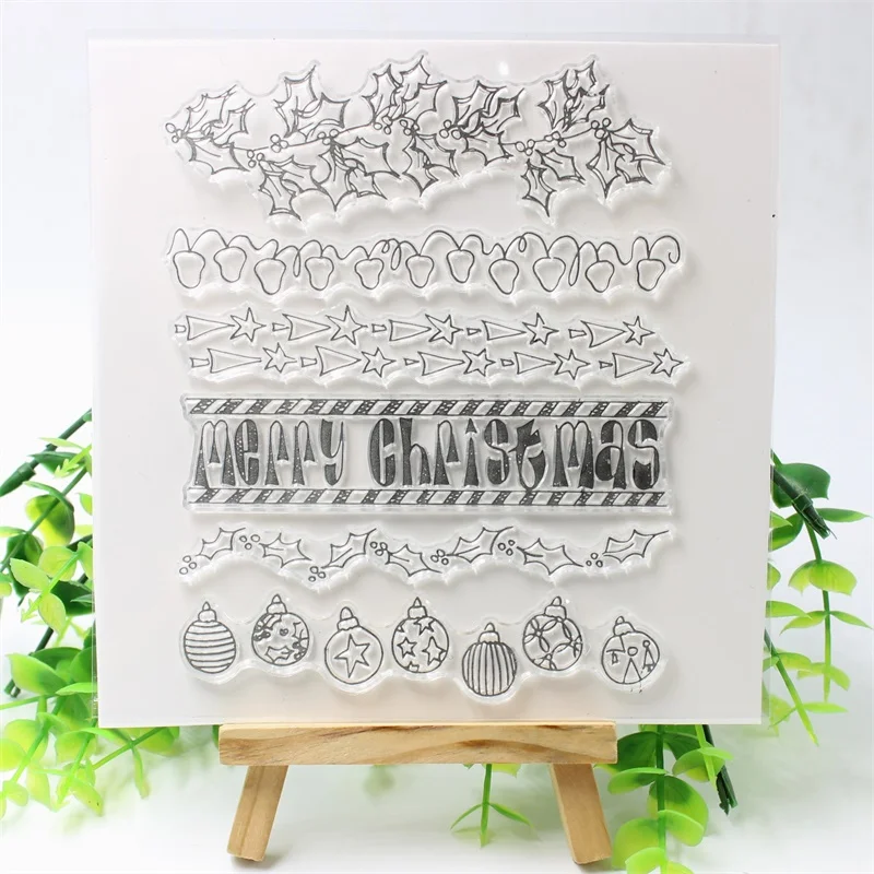 

YPP CRAFT Merry Christmas Transparent Clear Silicone Stamps for DIY Scrapbooking/Card Making/Kids Crafts Decoration Supplies 276