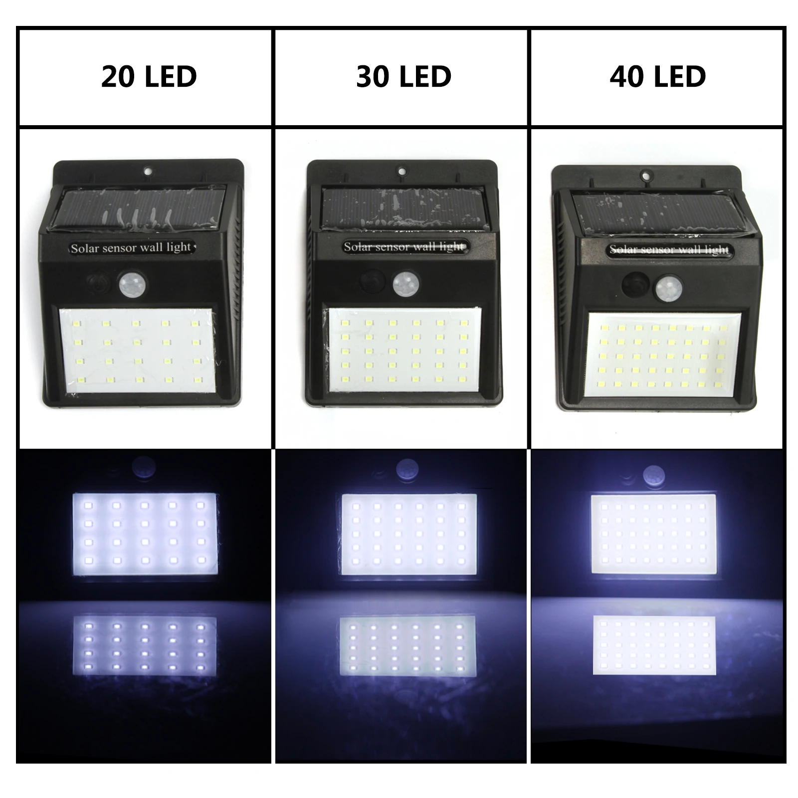 2 шт./компл. 20/30/40 LED наружная Солнечная настенная лампа PIR датчик движения