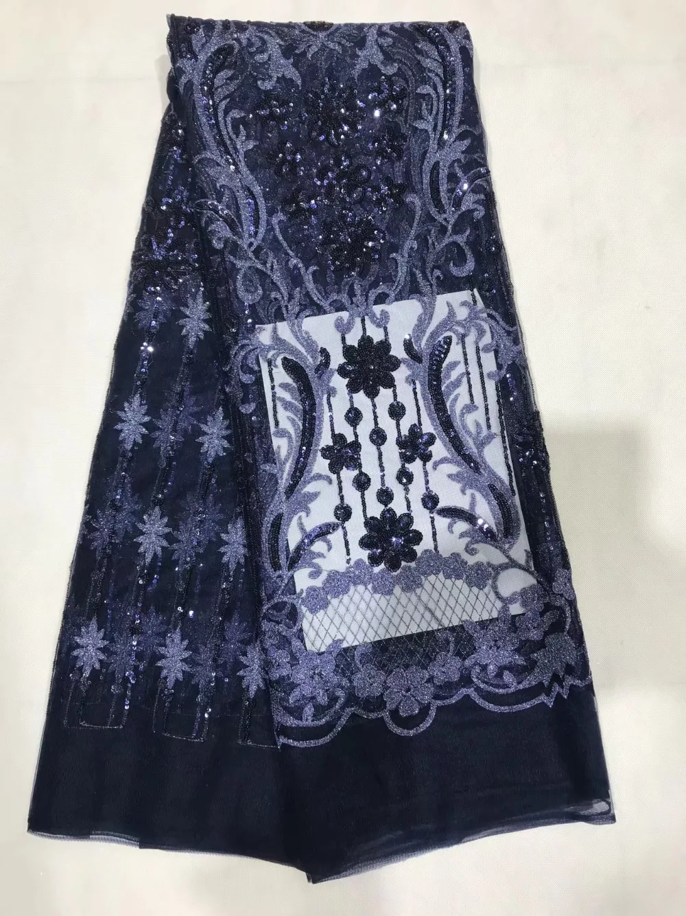 Popular Buying High Class Elegant Big Red Sequins Flower African French lace Wholesale Breathable Tulle Lace Fabric Wedding AFL | Дом и сад