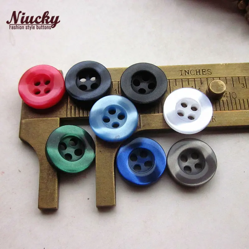 Niucky 11,4 мм 18L 4 отверстия 8 цветов Высокое качество перламутровые полимерные пуговицы для рубашки для одежды экологически чистые