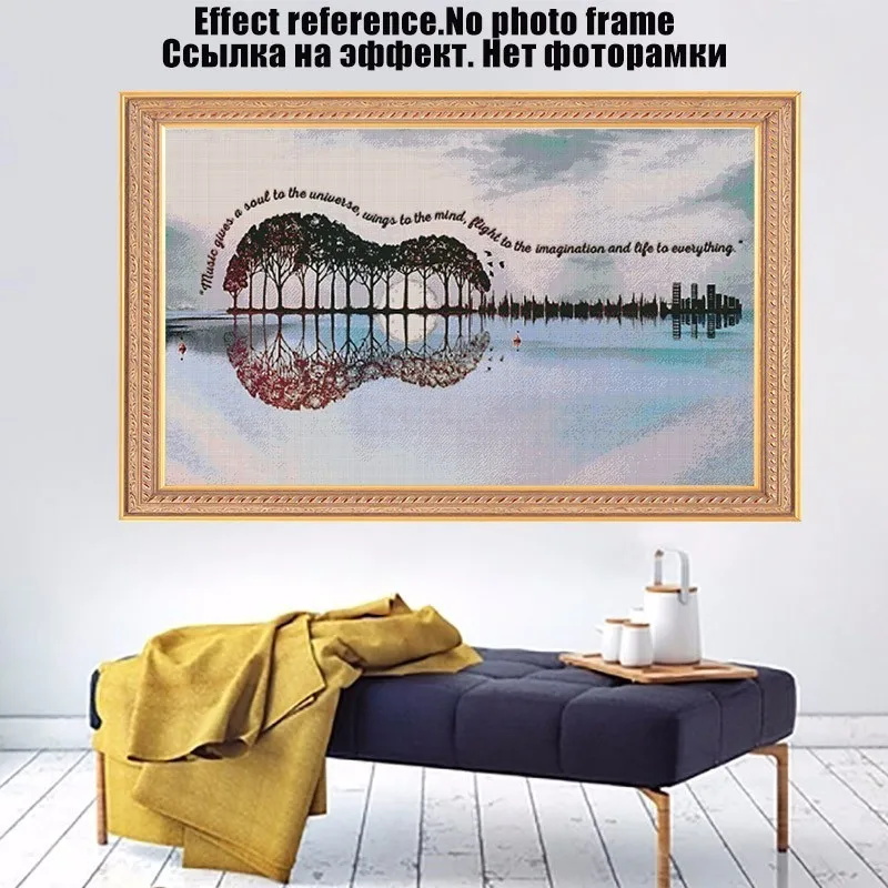 Алмазная 5D Вышивка сделай сам мозаика пейзаж алмазная живопись гитара