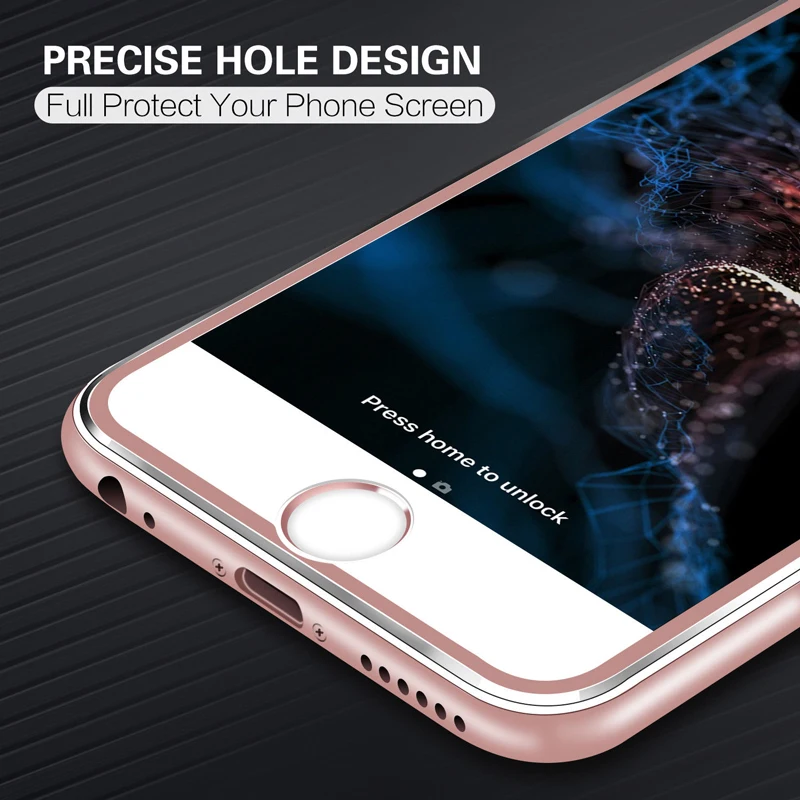3D изогнутое полное покрытие из алюминиевого сплава Закаленное стекло пленка для iphone 6 6s 7 5 5S SE 5C 8 Plus X XS MAX стеклянная пленка настоящая защита