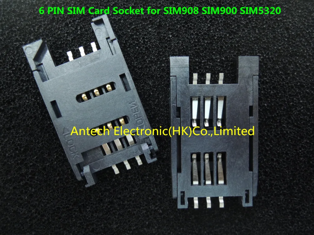 6 PIN GSM 3G гнезда SIM карты для SIM908 SIM900 SIM5320|socket gsm|socket simsocket 8 |
