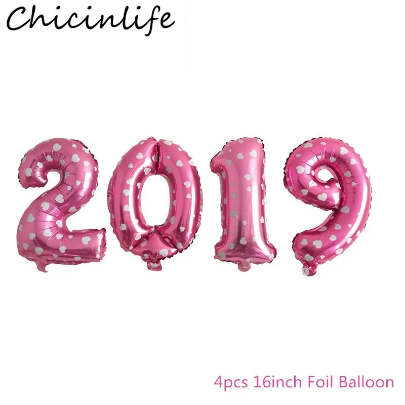Chicinlife 16inch 2019 Rose Gold Balloons New Year Number Balloon Birthday Celebration Happy Party Decoration | Дом и сад