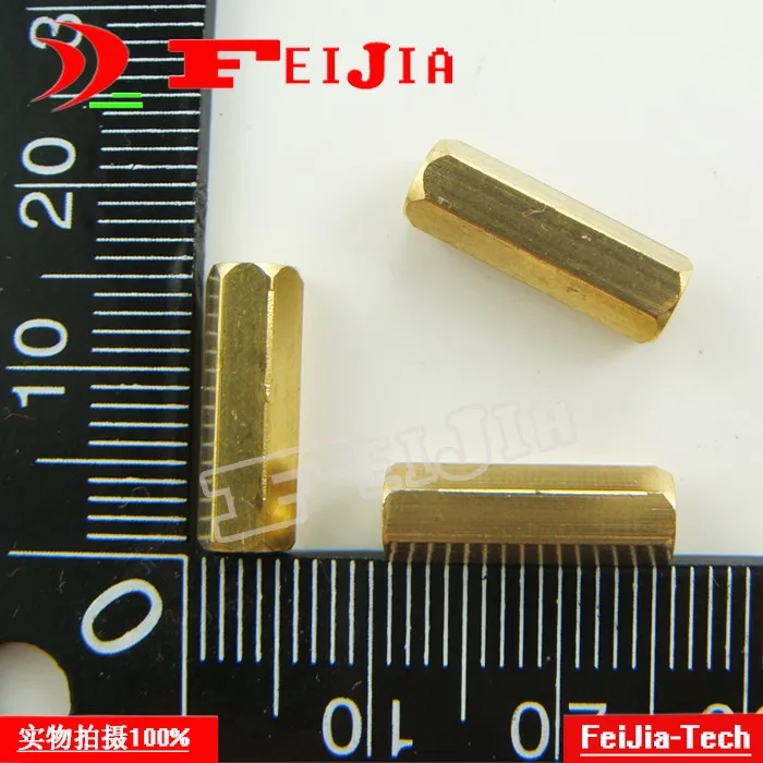 

10pcs/lot M3*15mm double-pass copper pillars M3 Hexagonal copper column Hardware Fasteners Bolts