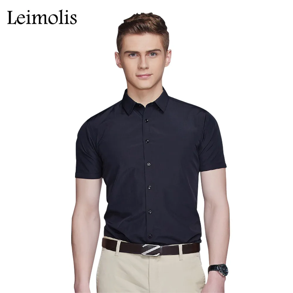 Leimolis хлопок повседневная гавайский slim fit с коротким рукавом мужская рубашка