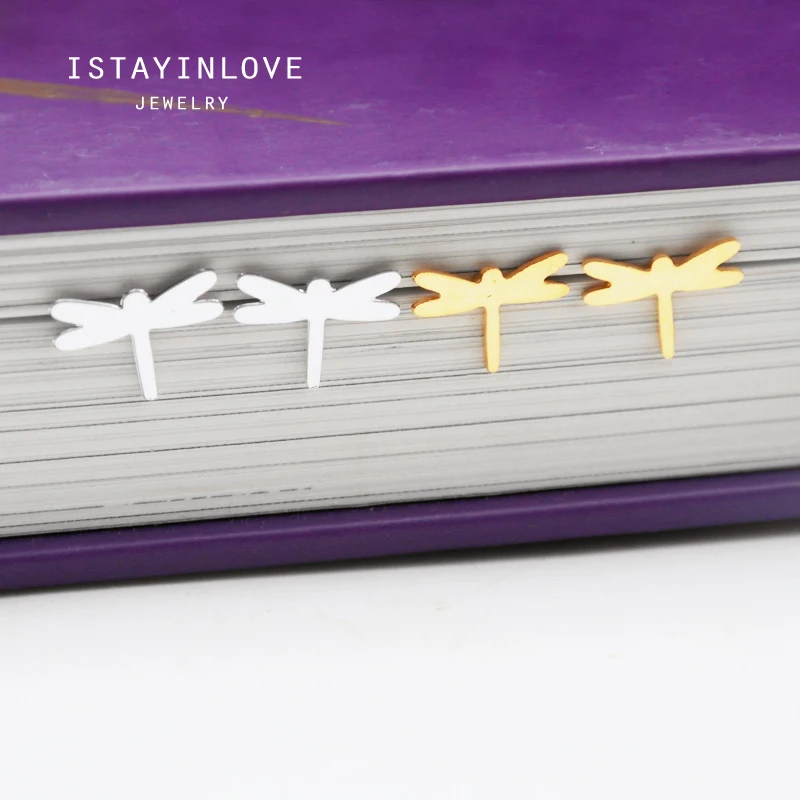 ISTAYINLOVE ювелирные изделия золотого и серебряного цвета латунные серьги-гвоздики в