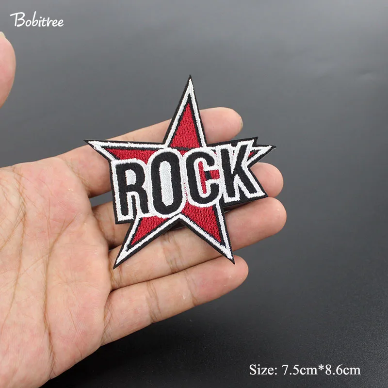 Мода Панк Рок музыка ACDC вышитые нашивки значки Утюг на одежду наклейки на рюкзак глажка