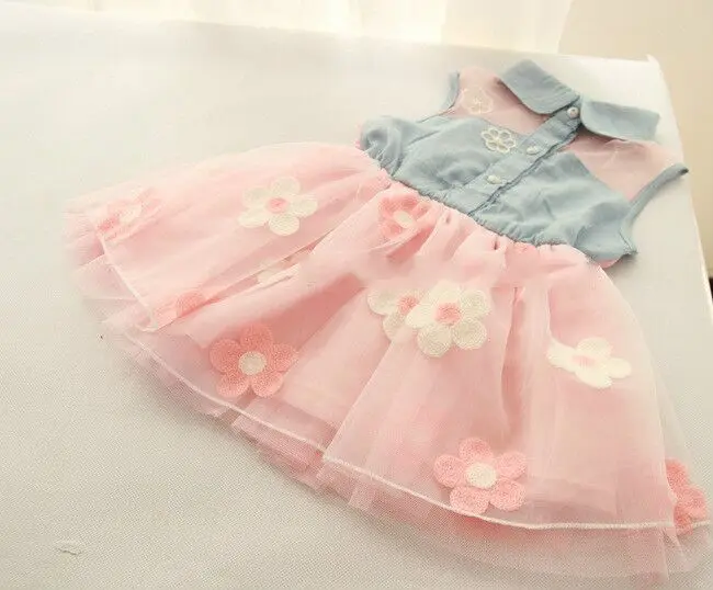 Детское платье принцессы с юбкой-пачкой Лето рукавов see-through цветочные платья для