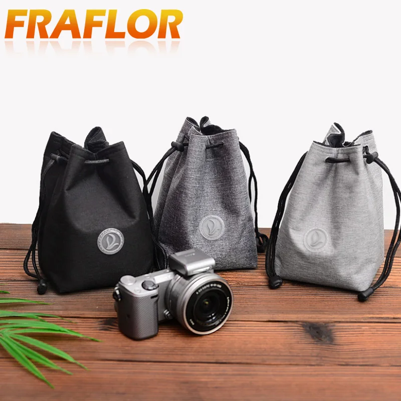 Сумка для фотоаппарата ручной работы на шнурке Карманный чехол объектива Canon Nikon
