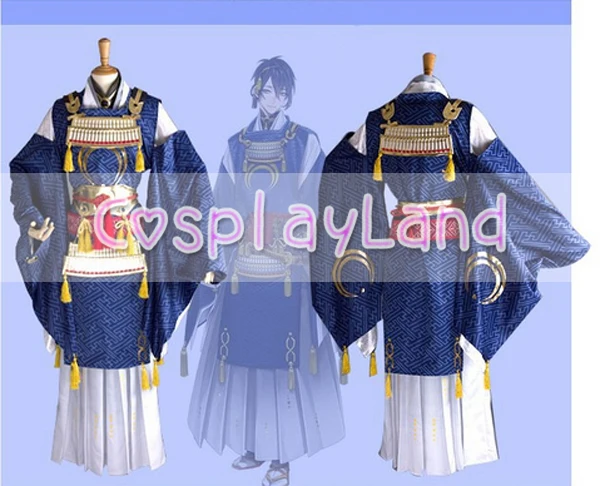 Touken Ranbu Косплэй Mikazuki munechika костюм Воин Хеллоуин Индивидуальный заказ
