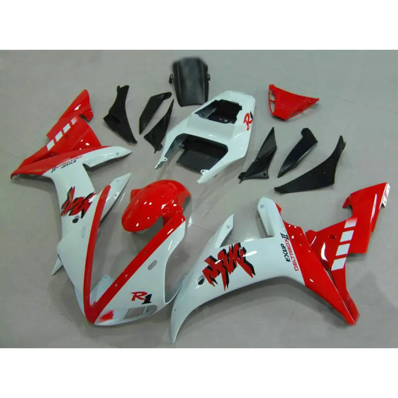 Полный Инжекционный обтекатель наборы для YAMAHA 2002 R1 2003 YZF 02 03 белый красный ABS