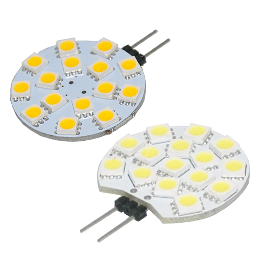 JYL 2 шт. яркий теплый белый 1 Вт G4 15 5050 SMD LED морской RV Шкаф для яхты Camper свет