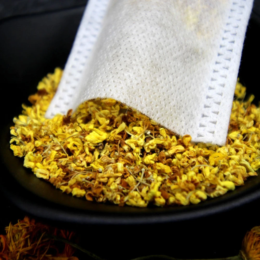 Пустые ароматизированные пакетики для чая 300 шт./компл. 7*9 см со шнурком