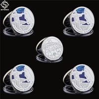 5pcs jesus christianity south america brazil rio landmark commemorative silver plated coin collection