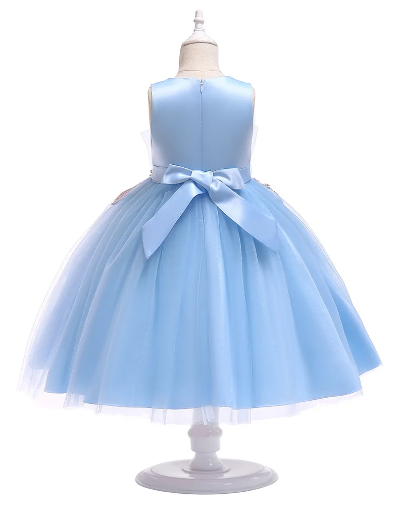 Платье с цветочным узором для девочек вечерние платья свадьбы красным трейлером