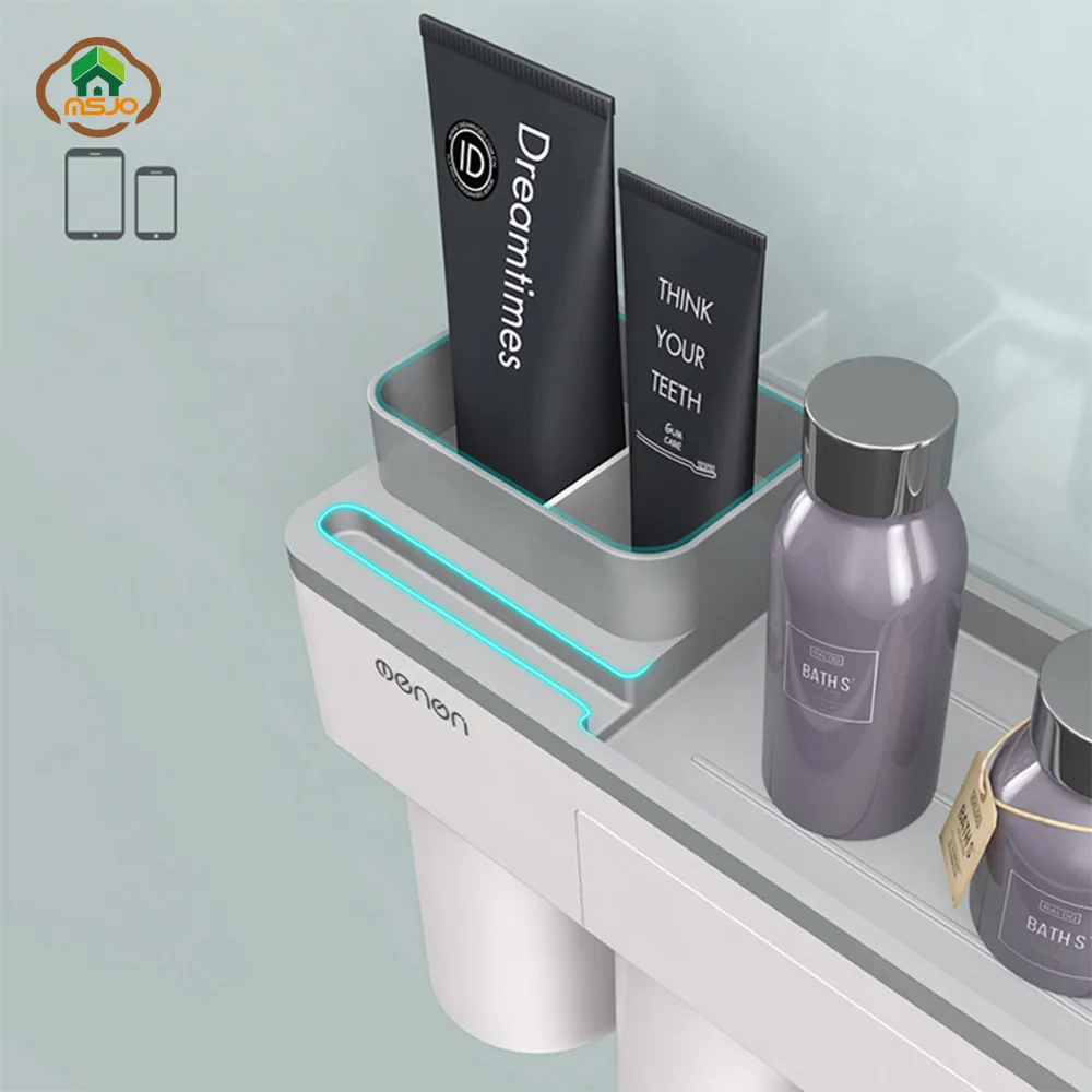 MSJO держатель для зубной щетки Автоматический Дозатор пасты Магнитная Адсорбция