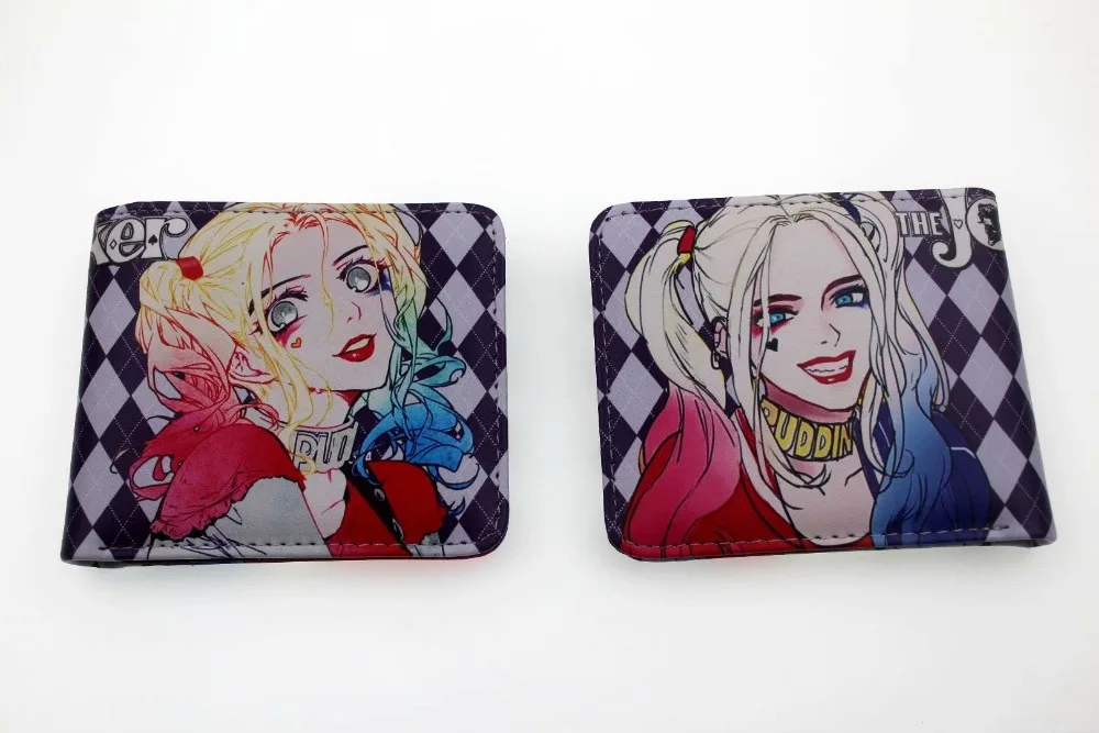 Comics Harley Quinn кошельки Мультяшные аниме кино Джокеры с принтом кошелек