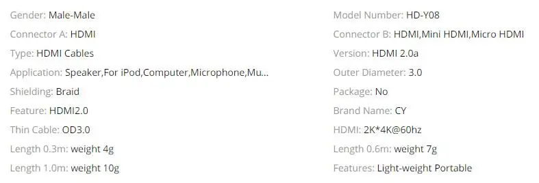 Микро HDMI штекер HDMI OD 3,0 мм супер мягкие тонкие кабели и мини HDMI Мужской кабель 2k* 4k hd@ 60hz светильник-вес портативный
