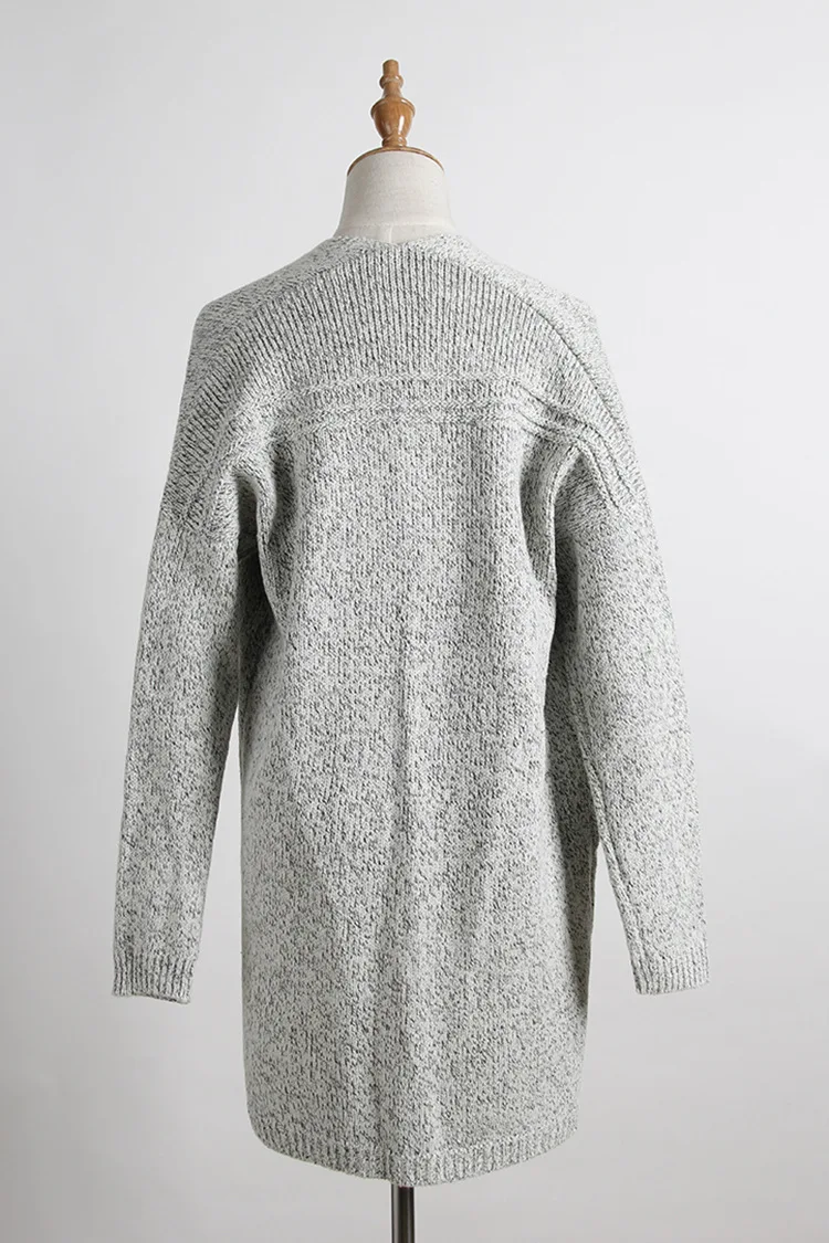 Hot 2018 Autumn Winter Women Long Sleeve loose knitted cardigan pocket lady's sweater cadigan Womens Female pull femme cardigans |