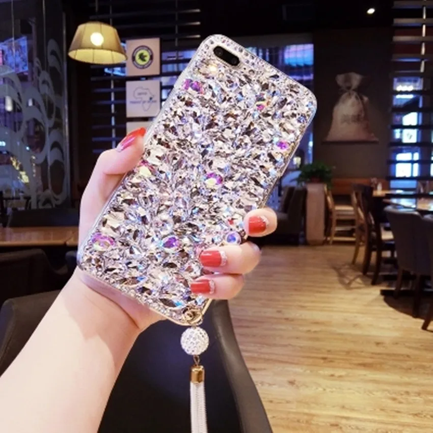 Роскошный мягкий чехол для телефона Xiaomi 9 8 SE 5 5S Plus 5X 6 Redmi 7 Note 4 4X 5A с бриллиантами и