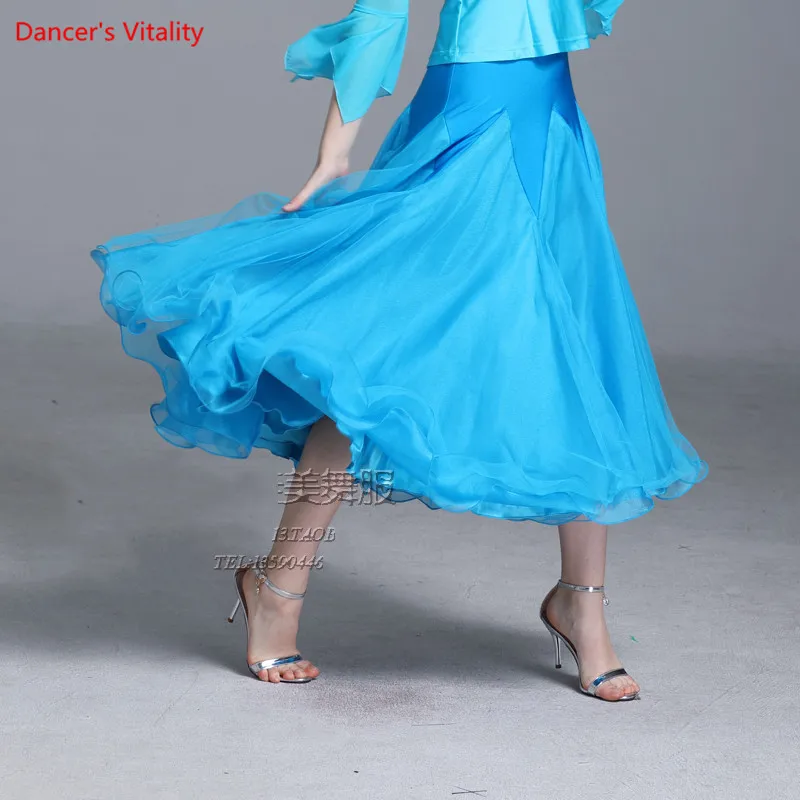 

Ballroom Dance Skirts Adult Big Swing Skirt For Women Stage Performance Clothing Standard Waltz Latin Dance Practice Costumes