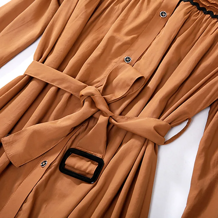 2018 распродажа vestidos mujer женское платье новое с отворотом длинными рукавами