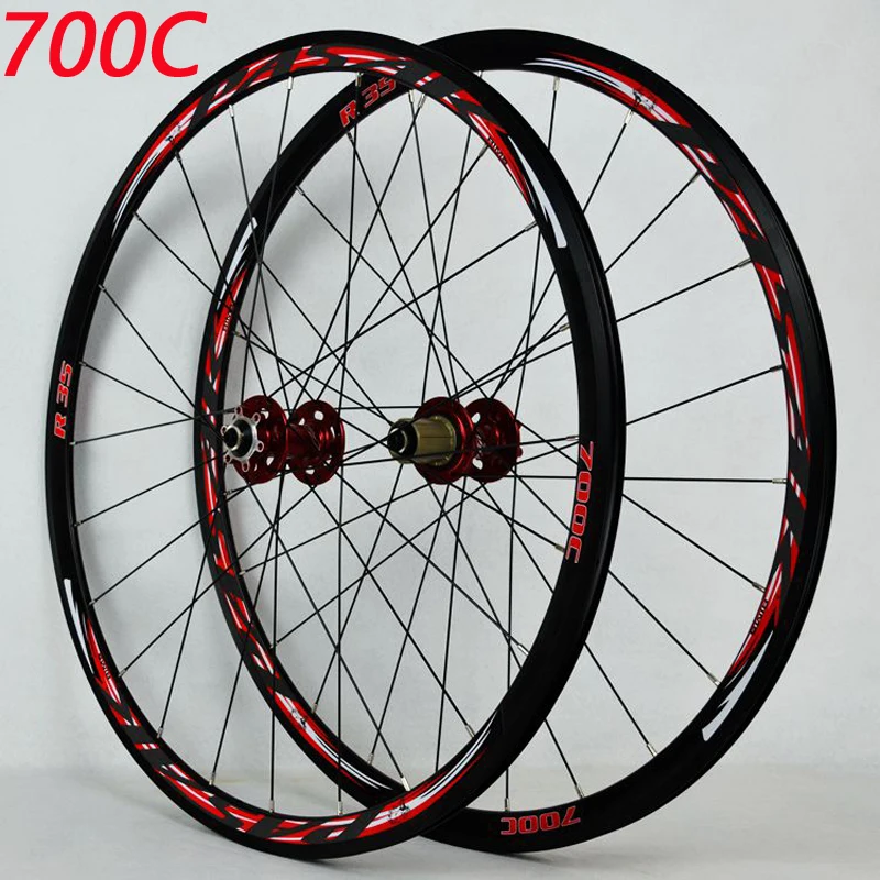 700C disc brake road wheels bicycle bike V/C brak 30MM alloy rim 700C/29inch Cross-country wheel | Спорт и развлечения