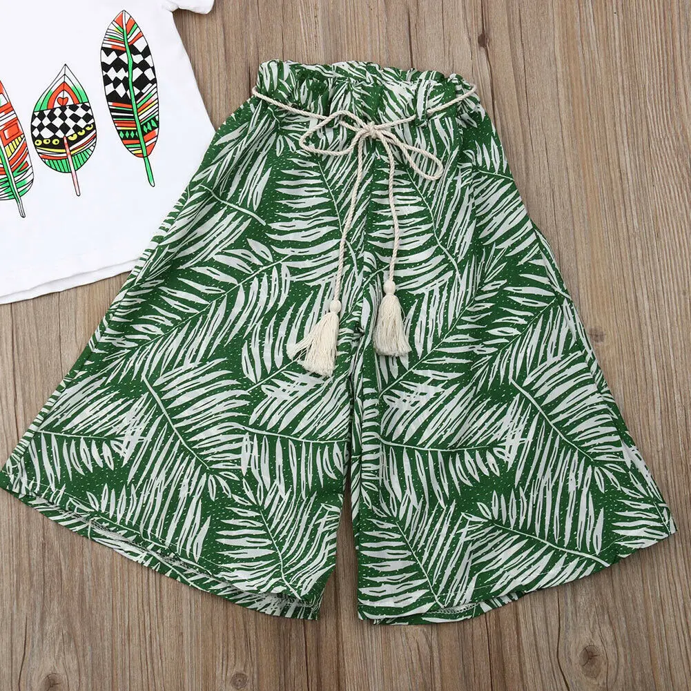 Детский спортивный костюм из 2 предметов для маленьких девочек футболка штаны