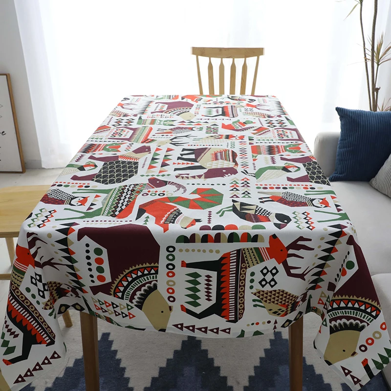 Толстая хлопковая скатерть Мультяшные Геометрические Животные медведь