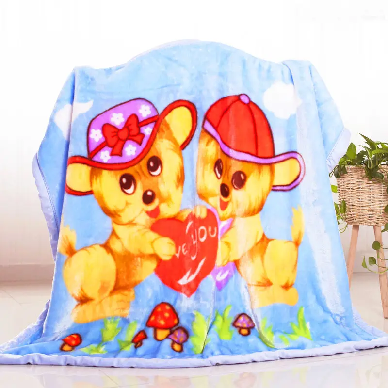 

Thickened Flannel Baby Blanket Warm Infant Quilt Newborn Swddle Boys Girls Knees Cover Blanket Cute Cartoon Kids Bedding