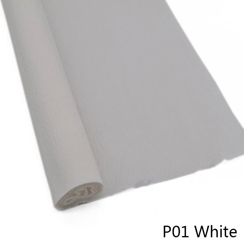 white 2,5 м DIY гофрированная бумага для изготовления цветов Упаковка цветов упаковочный материал ручная работа оберточная бумага рулон Ремесло Декор - Цвет: white