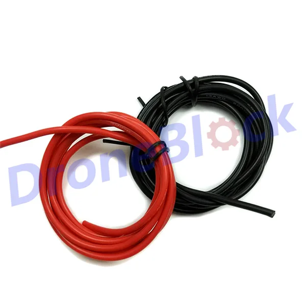 1 м черный + красный силиконовый провод теплостойкий мягкий силикагелевый 12AWG 13AWG