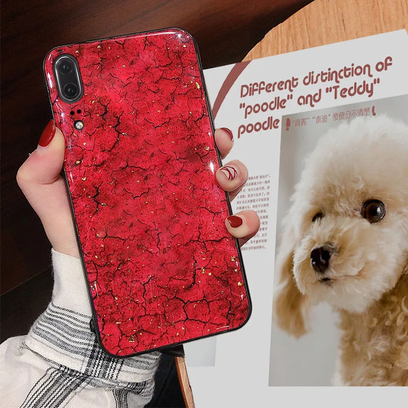 Rheinruby Glitter Gold Foil Soft Case For Huawei Mate 20 Pro X Nova 4 P20 Lite P30 Plus Honor 8X 9 Cover Capa |