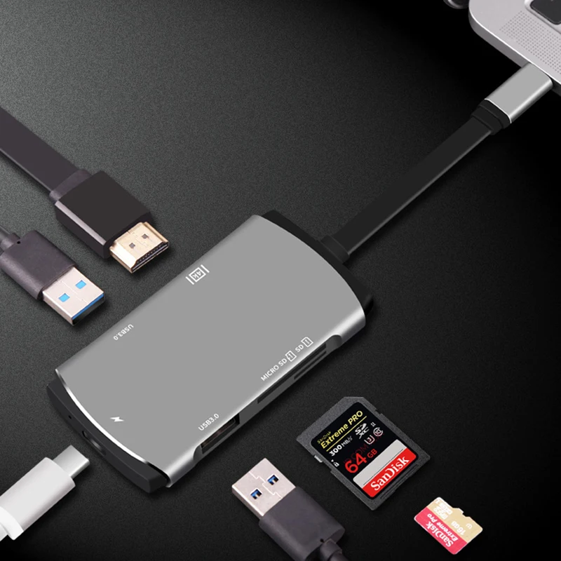 Станция dex для Samsung Galaxy S8 S9 плюс huawei Xiaomi Redmi Тип usb C адаптер для Macbook Pro с 4 K HDMI USB-C зарядки SD