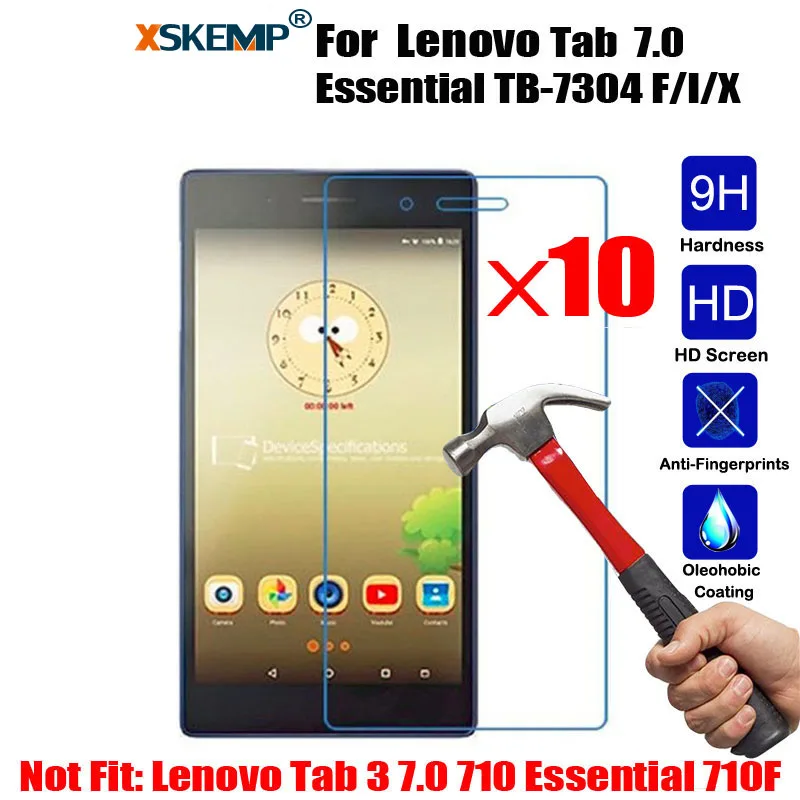 XSKEMP 10 шт./лот 9 H твердое закаленное стекло для lenovo Tab 7 эфирные TB 7304 F/I/X защитный