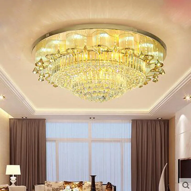 Светодиодная потолочная лампа k9 В Европейском стиле простой современный круглый