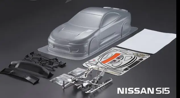 S15 1/10 RC автомобиль прозрачное тело 190 мм NNissan S13 S15 GTR34 35 180SX RX8 RX7 дрейф местности - Цвет: S15