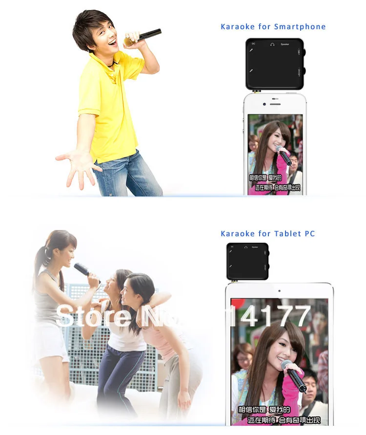 Бесплатная доставка Портативный Мини 3 5 мм караоке-плеер под микрофон для
