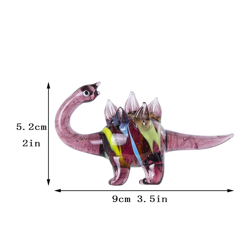 H&ampD Mini Dinosaur Handmade Miniature Sculpture Glass Art Wild Animal Figurine Collectible Creative Gift For Kids Home Decor | Дом и сад