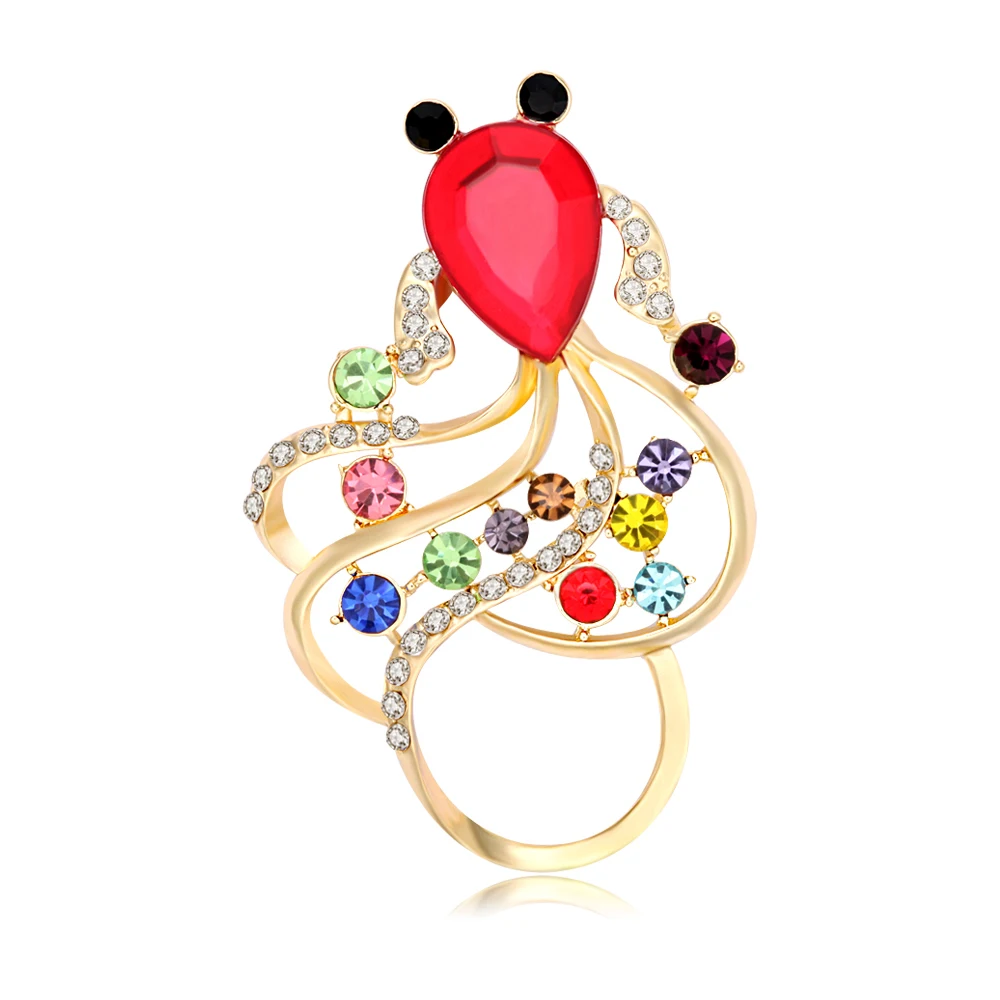 Новейший красочный стразы с животными блестящий держатель для очков золотой