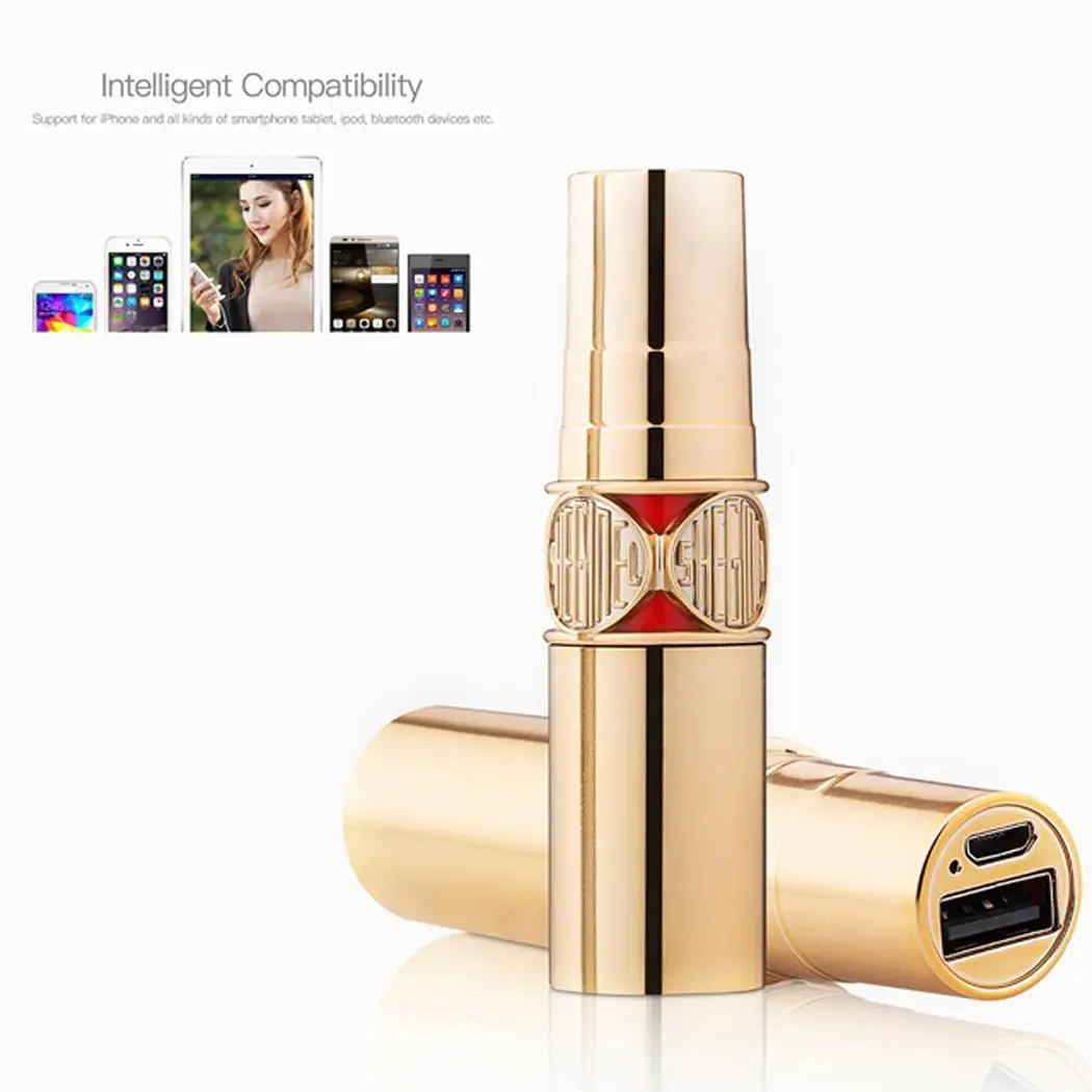 3000 мАч Помада банк питания для девочек подарки путешествия внешний мини