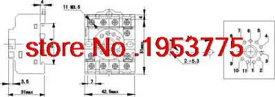 Новое реле PF113A 11 pin octal base|relay socket|relay socket baserelay base |