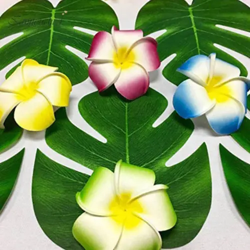 12 искусственных тропических пальмовых листьев Гавайский пляж свадьба вечеринка