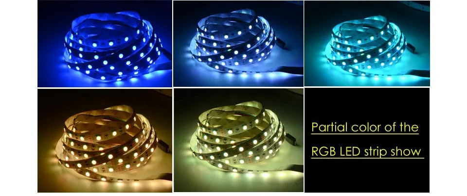 Новинка светодиодная лента 60LED / M 300LED Epistar СМД 5050 RGB DC12V не водонепроницаемая лента 44 кнопок IR пульт дистанционного управления гибкий свет 5 м / рулон